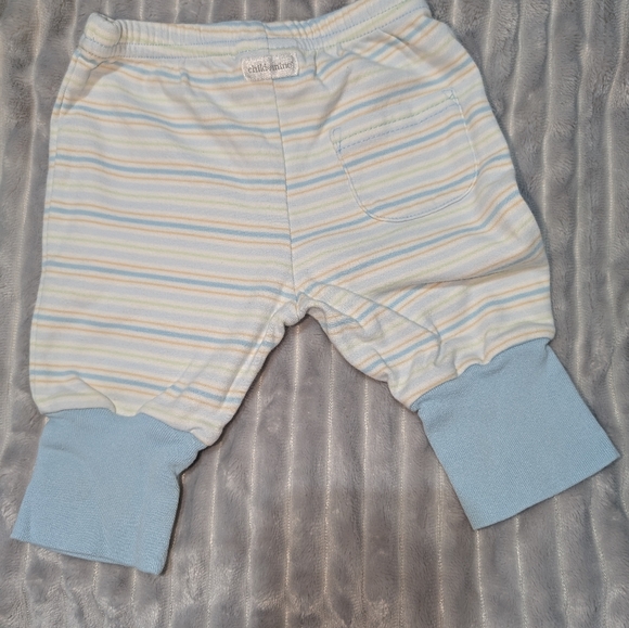 Child of Mine Baby Onesie - Blue and White Stripes - Picture 3 of 3